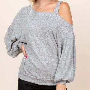 Cold shoulder sweater